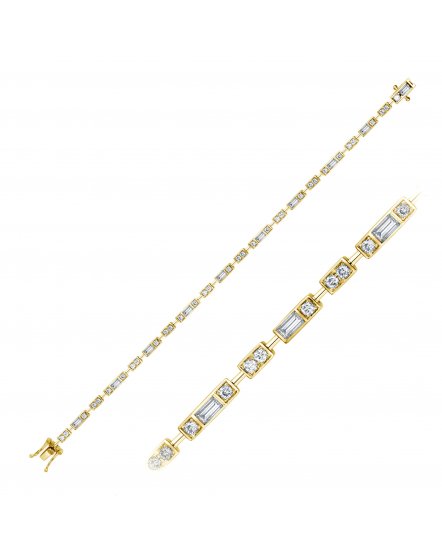 BAGUETTE DIAMOND BRACELET (TB517)